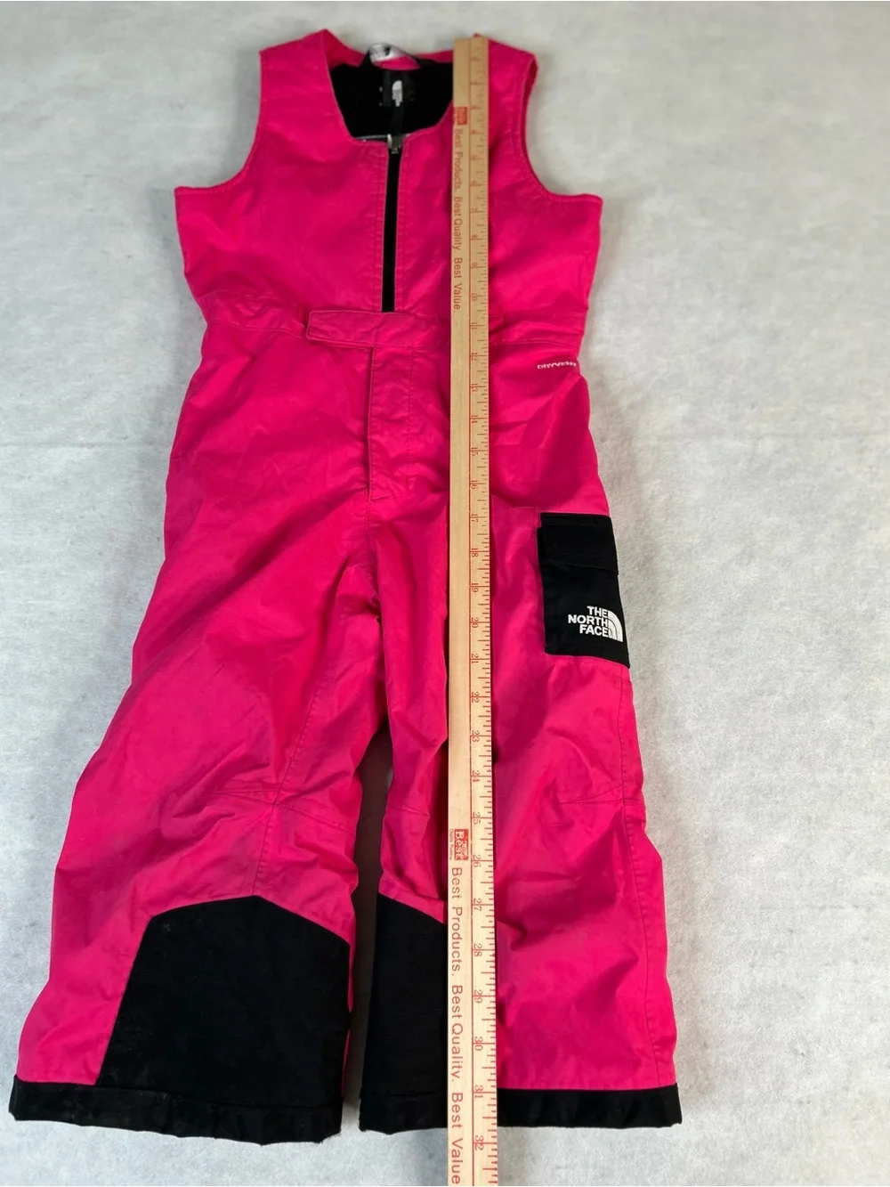 The North Face Kids Snow Bib Overalls Size 3T Pink DryVent Insulated Winter - Picture 11 of 16